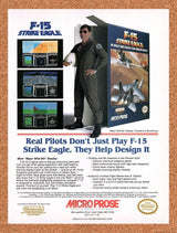 1992 F-15 Strike Eagle NES Original Advertisement / Retro Wall Art v1