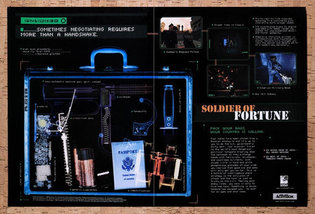 1999 Soldier Of Fortune PC Original Advertisement / Retro Wall Art v2