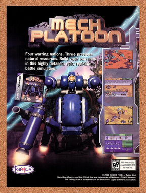 2001 Mech Platoon GBA Original Advertisement / Retro Promo v1