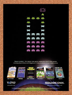 2006 Taito Square Enix Mobile Games Original Advertisement / Retro Promo v1