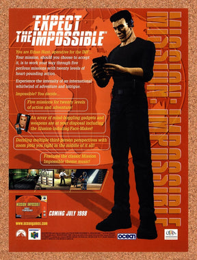 1998 Mission Impossible Expect The Impossible N64 Original Ad / Promo v1