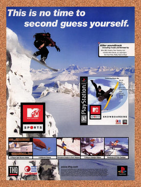 1999 MTV Sports Snowboarding PS1 Original Advertisement / Retro Promo v1