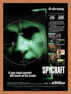1996 Spycraft The Great Game PC Original Advertisement / Retro Wall Art v2