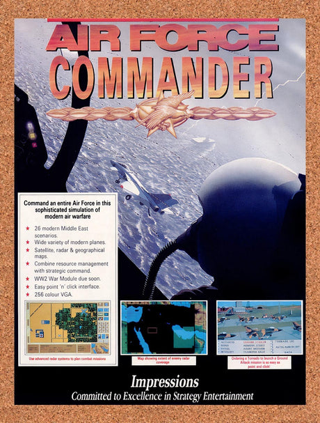 1992 Air Force Commander PC Original Advertisement / Retro Promo v1