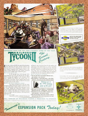 1999 Railroad Tycoon II The Second Century PC Original Advertisement / Promo v1