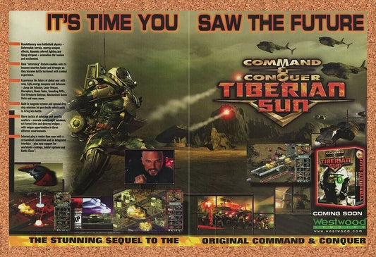 Command And Conquer Tiberian Sun PC Original 1999 Authentic Video Game Promo v2