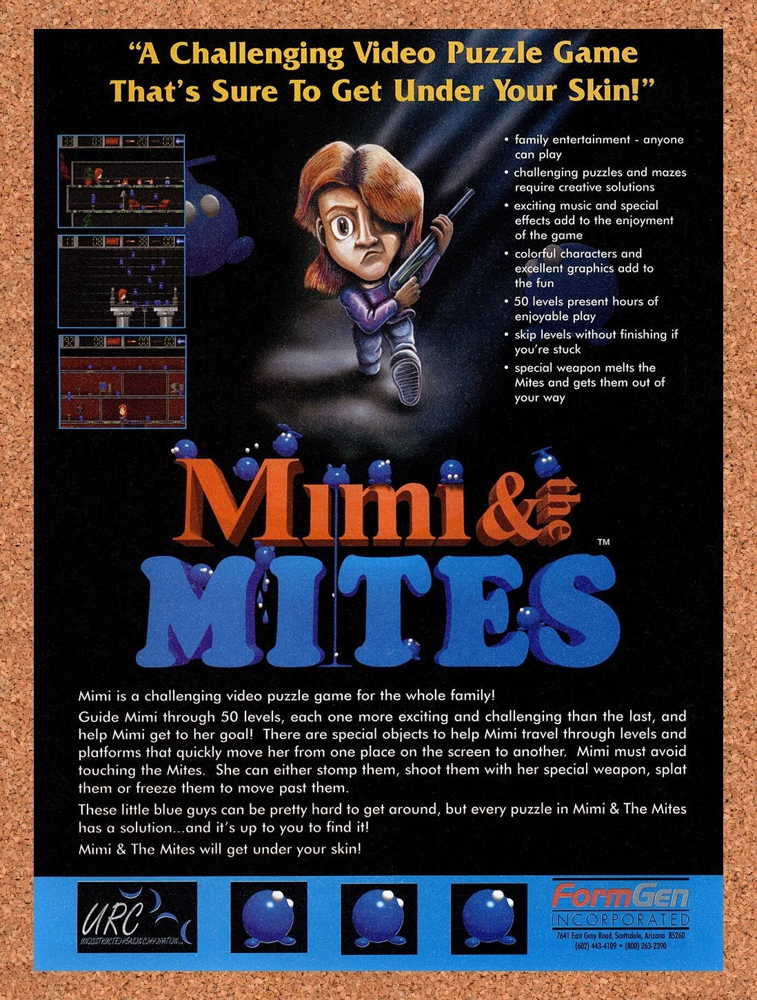 1995 Mimi & The Mites PC Original Advertisement / Retro Promo v1
