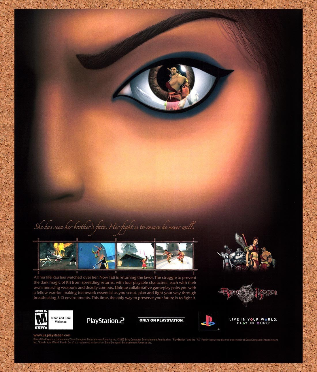 2005 Rise Of The Kasai PS2 Original Advertisement / Retro Promo v1