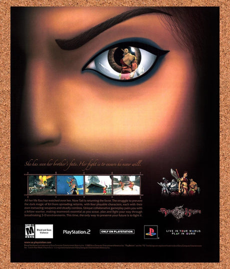 2005 Rise Of The Kasai PS2 Original Advertisement / Retro Promo v1