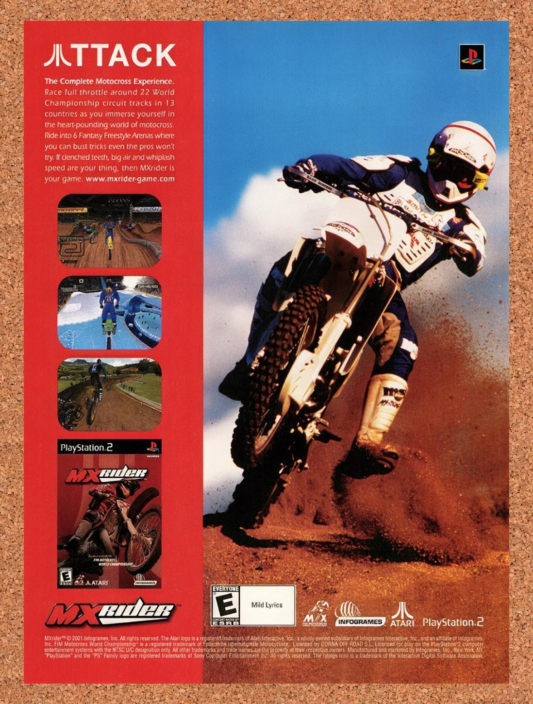 2001 MXRider PS2 Original Advertisement / Retro Promo v1