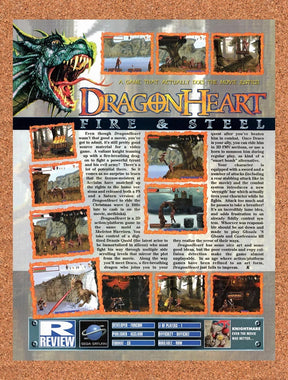 1997 Dragon Heart Fire & Steel Saturn Original Advertisement / Retro Promo vr1