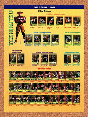 1996 Tekken 2 Yoshimitsu Moves List Original Advertisement / Retro Promo vr5