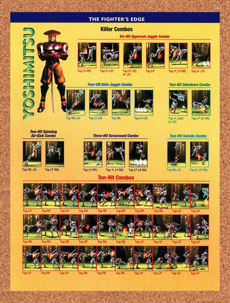 1996 Tekken 2 Yoshimitsu Moves List Original Advertisement / Retro Promo vr5