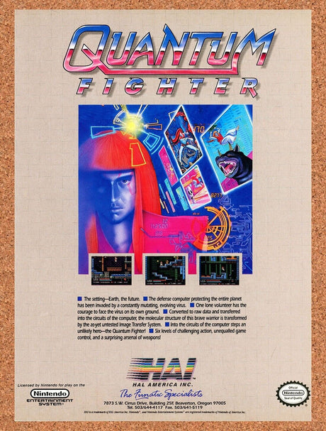 1991 Kabuki Quantum Fighter NES Original Advertisement / Retro Wall Art v1