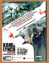 Kane & Lynch Dead Men PS3 Original 2007 Vintage Ad - Video Game Art Promo