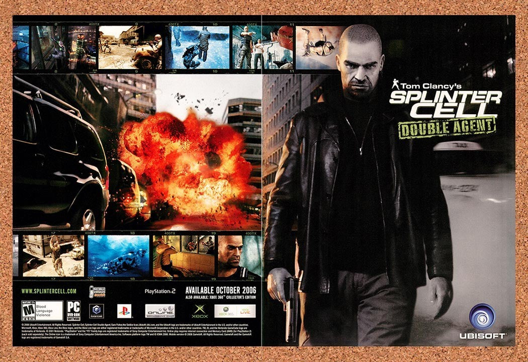 2006 Splinter Cell Double Agent PC Original Advertisement / Retro Promo v1