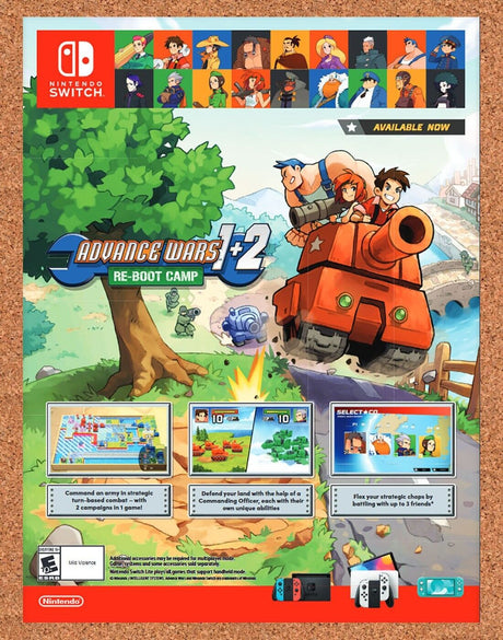 Advance Wars 1 + 2 Re-Boot Camp Switch Original 2023 Ad - Video Game Promo