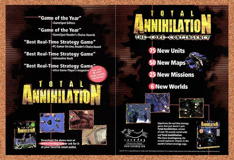 1998 Total Annihilation PC Original Advertisement / Retro Promo v3