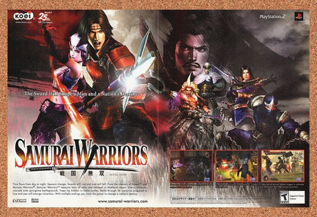 Original 2004 Samurai Warriors PS2 Vintage Print Ad - Video Game Promo Wall Art