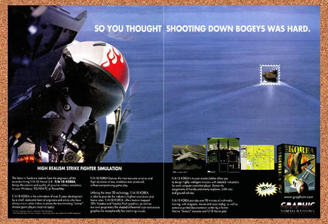 1998 F/A-18 Korea PC Original Advertisement / Retro Promo v2