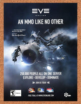 EVE Online PC Original 2008 Ad Authentic MMORPG Video Game Free Trial Promo