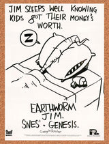 1994 Earthworm Jim Genesis Original Advertisement / Retro Promo v10