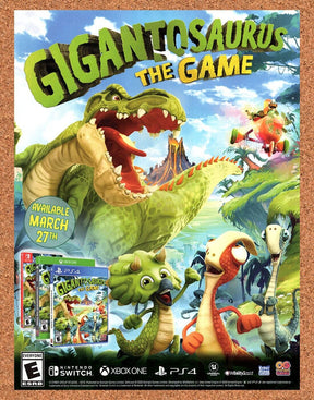 Gigantosaurus Rex Switch Original 2022 Ad - Video Game Display Promo