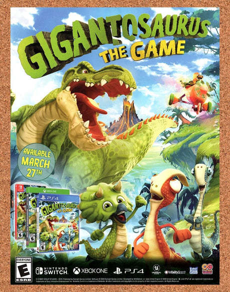 Gigantosaurus Rex Switch Original 2022 Ad - Video Game Display Promo