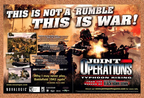 2004 Joint Operations Typhoon Rising PC Original Advertisement / Retro Promo v4