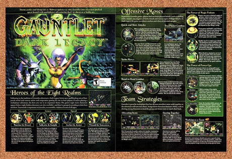 Gauntlet Dark Legacy GameCube Original 2002 Vintage Ad - Video Game Promo
