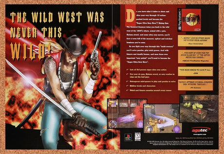 1999 Rising Zan The Samurai Gunman PS1 Original Ad / Retro Wall Art  v1