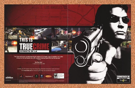 True Crime Streets Of LA Xbox Original 2005 Ad Authentic Video Game Promo v2