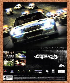 2005 Need For Speed Most Wanted PS2 Original Advertisement / Retro Promo v1