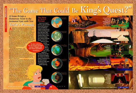1995 Torin's Passage PC Original Advertisement / Retro Promo v1