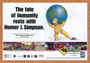 Simpsons Hit And Run PS2 Original 2004 Ad Authentic Video Game Promo