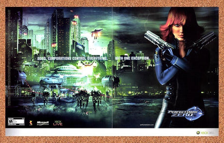 2005 Perfect Dark Zero Xbox 360 Original Advertisement / Retro Promo v3