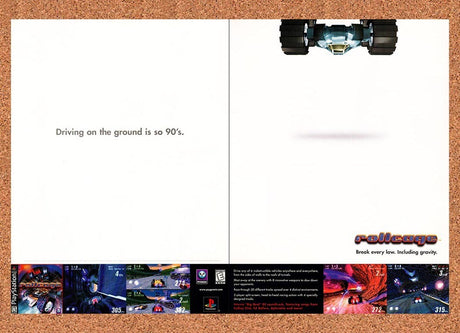 1999 Rollcage PS1 Original Advertisement / Retro Promo v1