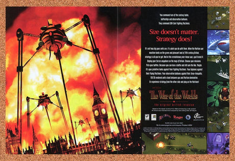 1998 War Of the Worlds PC Original Advertisement / Retro Promo v2