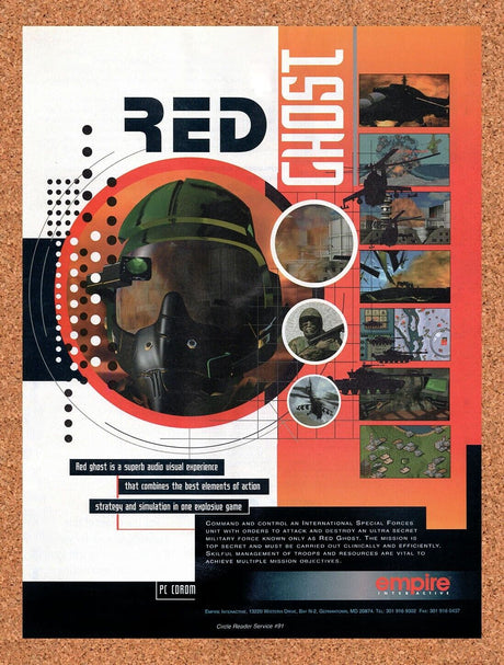 Red Ghost PC Original 1995 Vintage Ad - Video Game Promo
