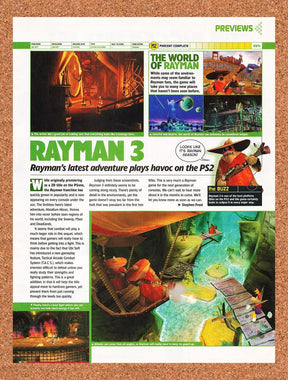 2002 Rayman 3 PS2 Original Advertisement / Retro Promo vr1