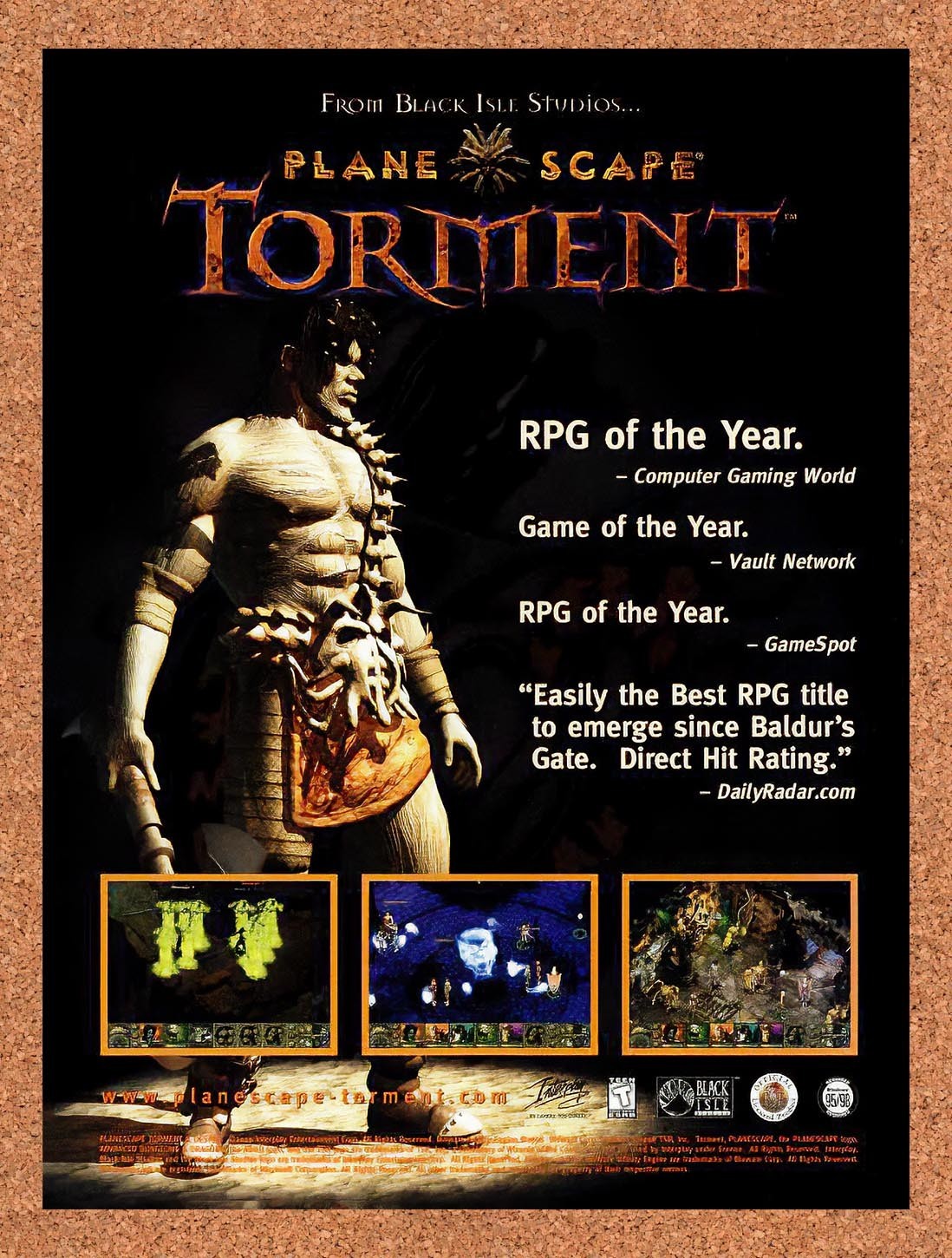 2000 PlaneScape Torment PC Original Advertisement / Retro Promo v5