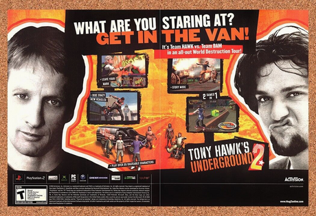 Original 2004 Tony Hawk's Underground 2 PS2 Vintage Ad - Video Game Art Promo