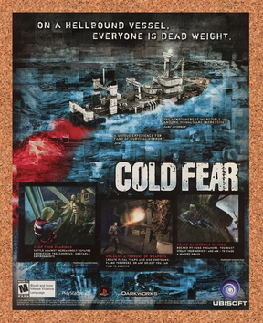 Cold Fear PS2 Original 2007 Ad Authentic Ubisoft Video Game Promo