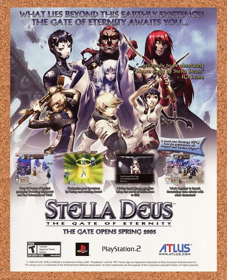 Stella Deus PS2 Gate of Eternity Original 2005 Ad Authentic ATLUS Game Promo