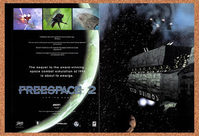 1999 FreeSpace 2 PC Original Advertisement / Retro Promo v1