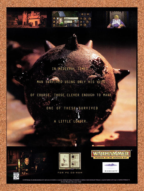 1996 Warhammer Shadow Of The Horned Rat PC Original Advertisement / Promo v3