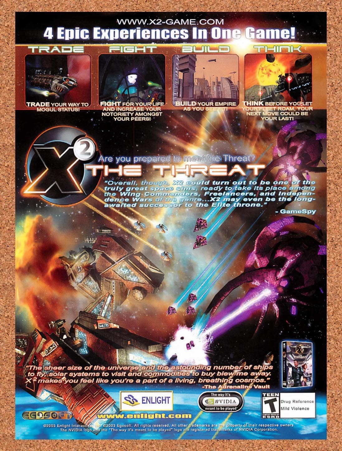 2004 X2 The Threat PC Original Advertisement / Retro Promo v1