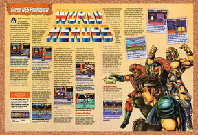 1993 World Heroes SNES Original Advertisement / Retro Wall Art v2