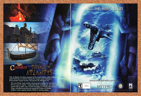 Dark Age Of Camelot Trials Atlantis Original 2006 Ad Authentic Video Game Promo