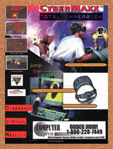 1995 CyberMaxx Virtual Reality Headset Original Ad / Retro Wall Art v1
